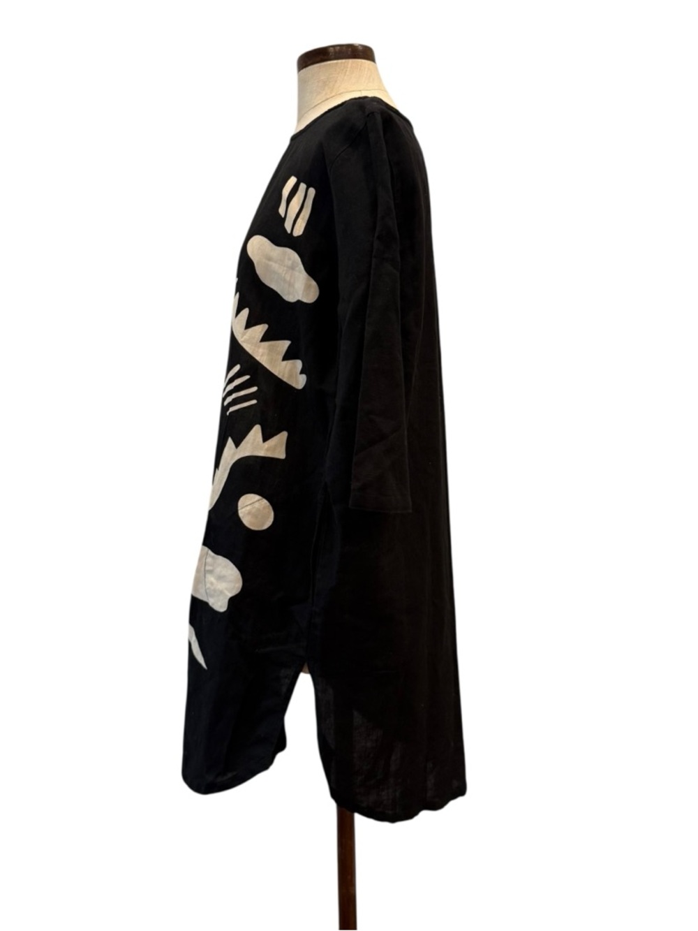 Gundrun Sjoden abstract linen and cotton tunic - Picture 4 of 12